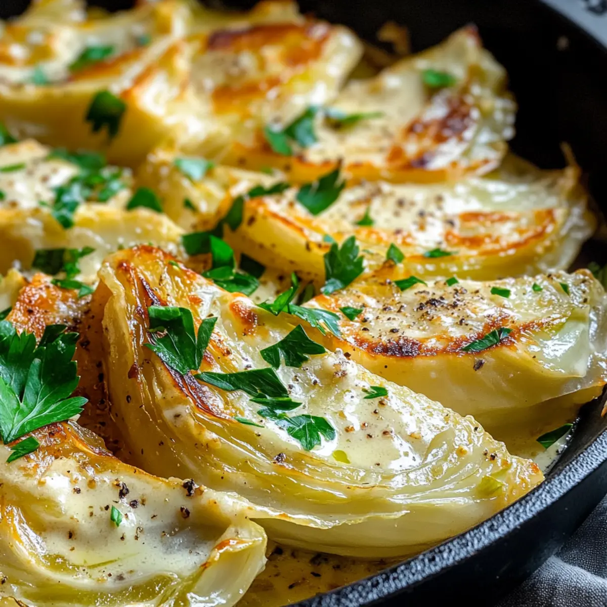 Creamy Garlic Parmesan Cabbage