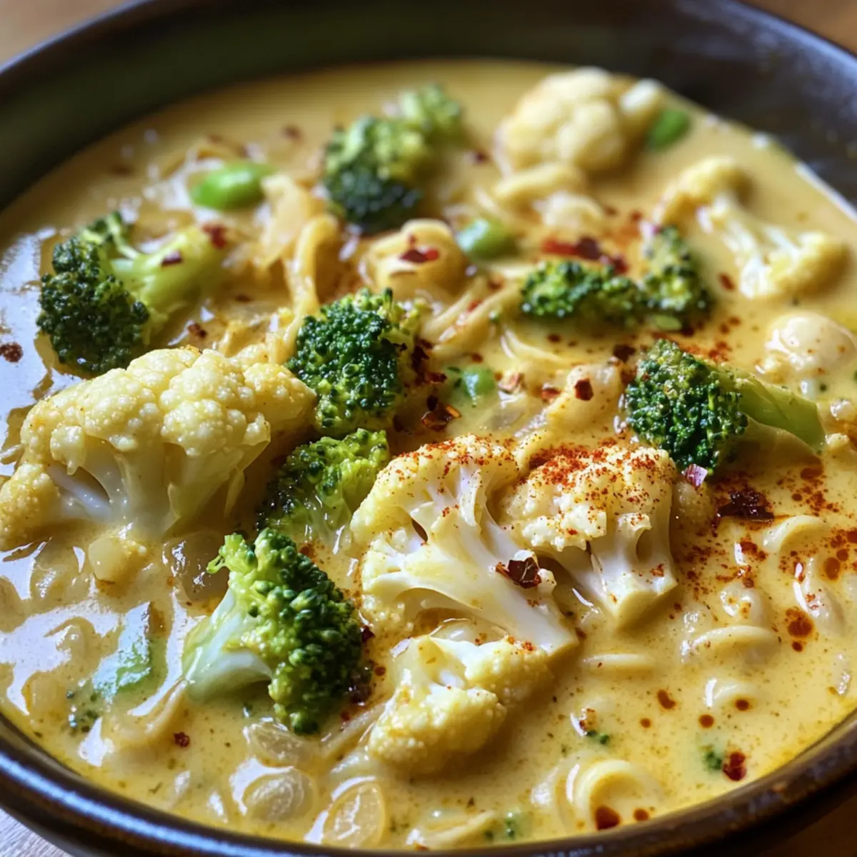 Curried Cauliflower Noodle Soup