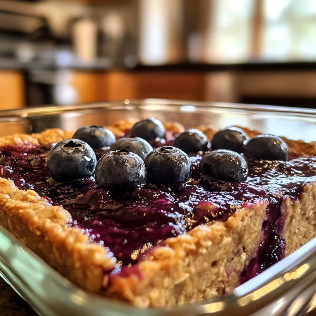 Blueberry Jam Protein Baked Oats