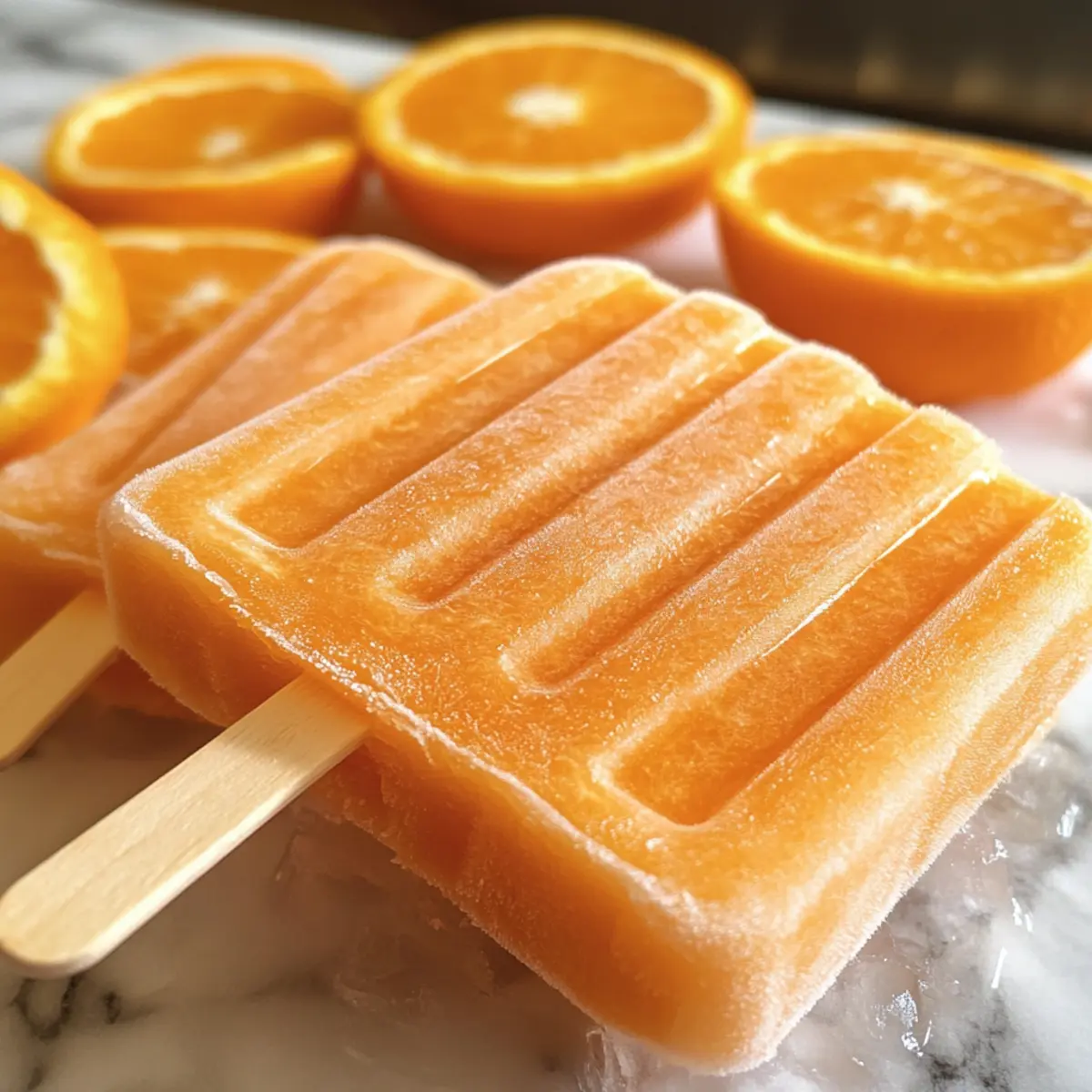 Homemade Orange Popsicles