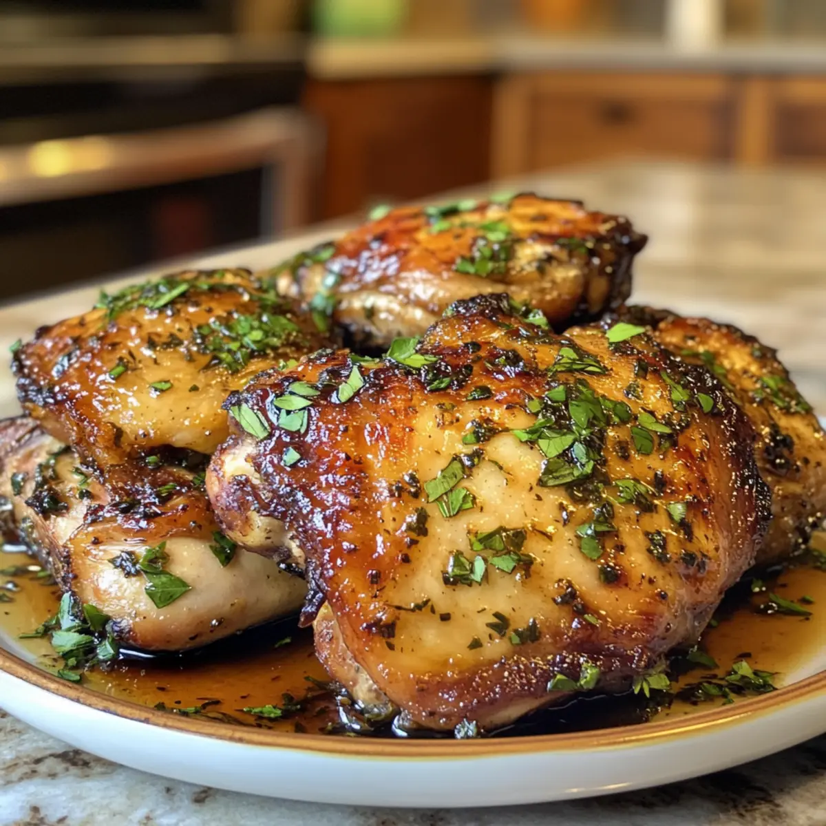 Balsamic Herb Baked Chicken Thighs