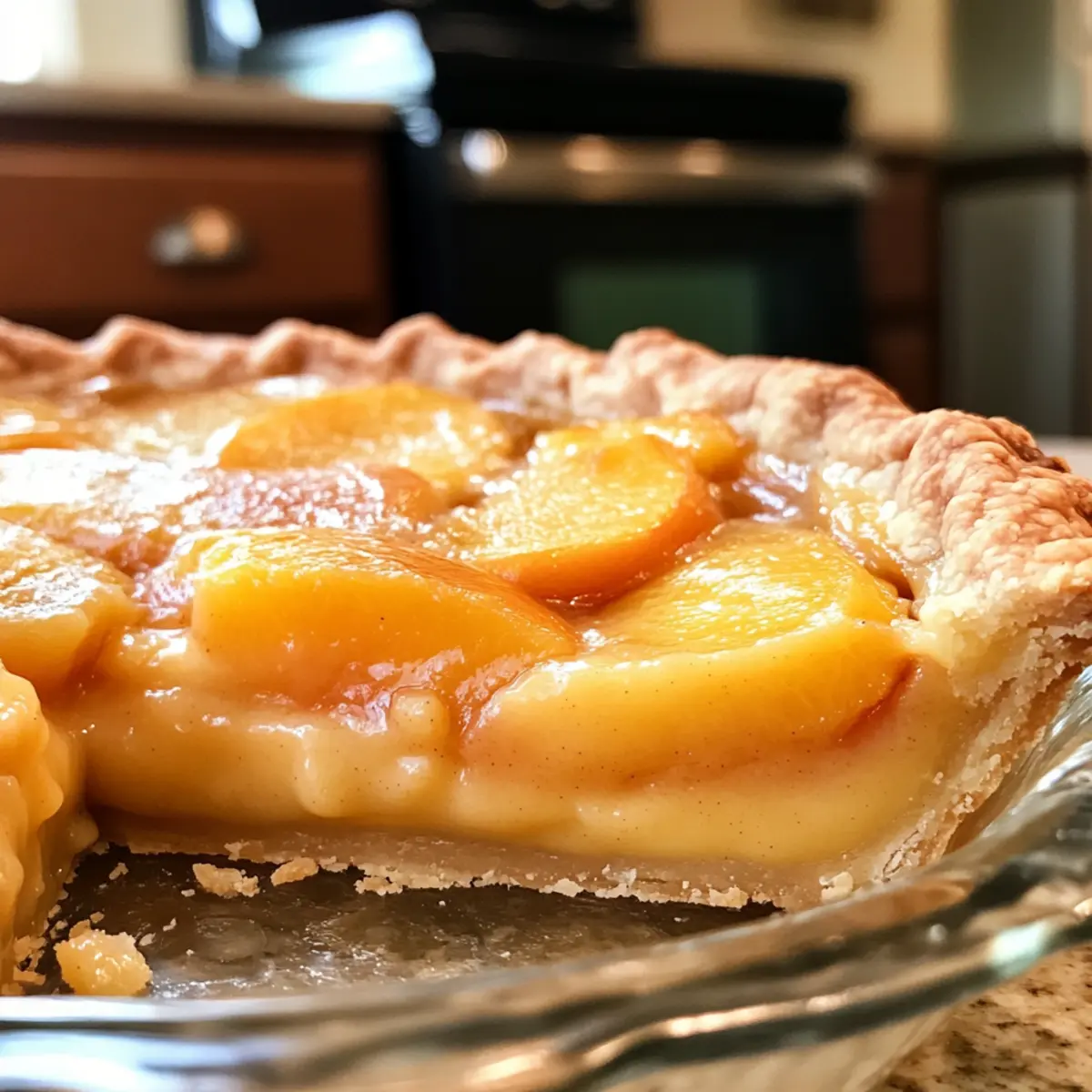 Custard Peach Pie