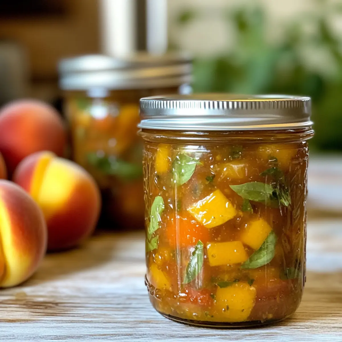 Basil Peach Heirloom Tomato Jam