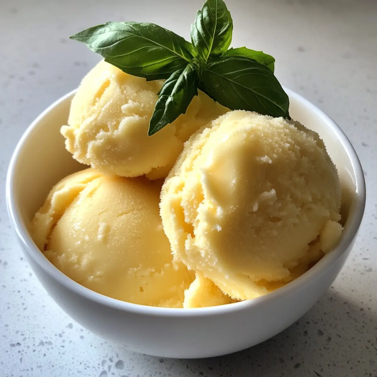 Lemon Basil Sorbet