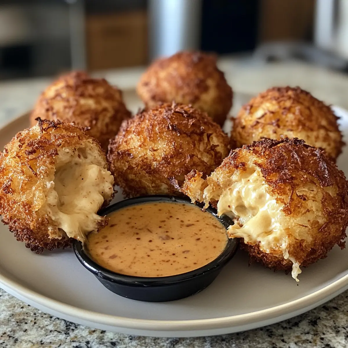 Reuben Balls with Spicy Thousand Island Dipping Sauce