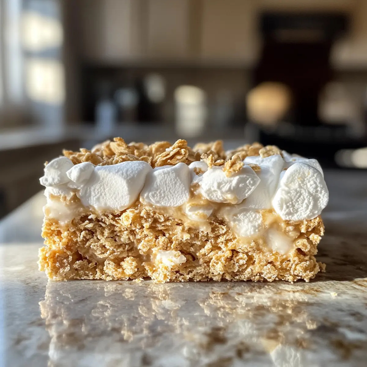 Peanut Butter Cornflake Marshmallow Bars