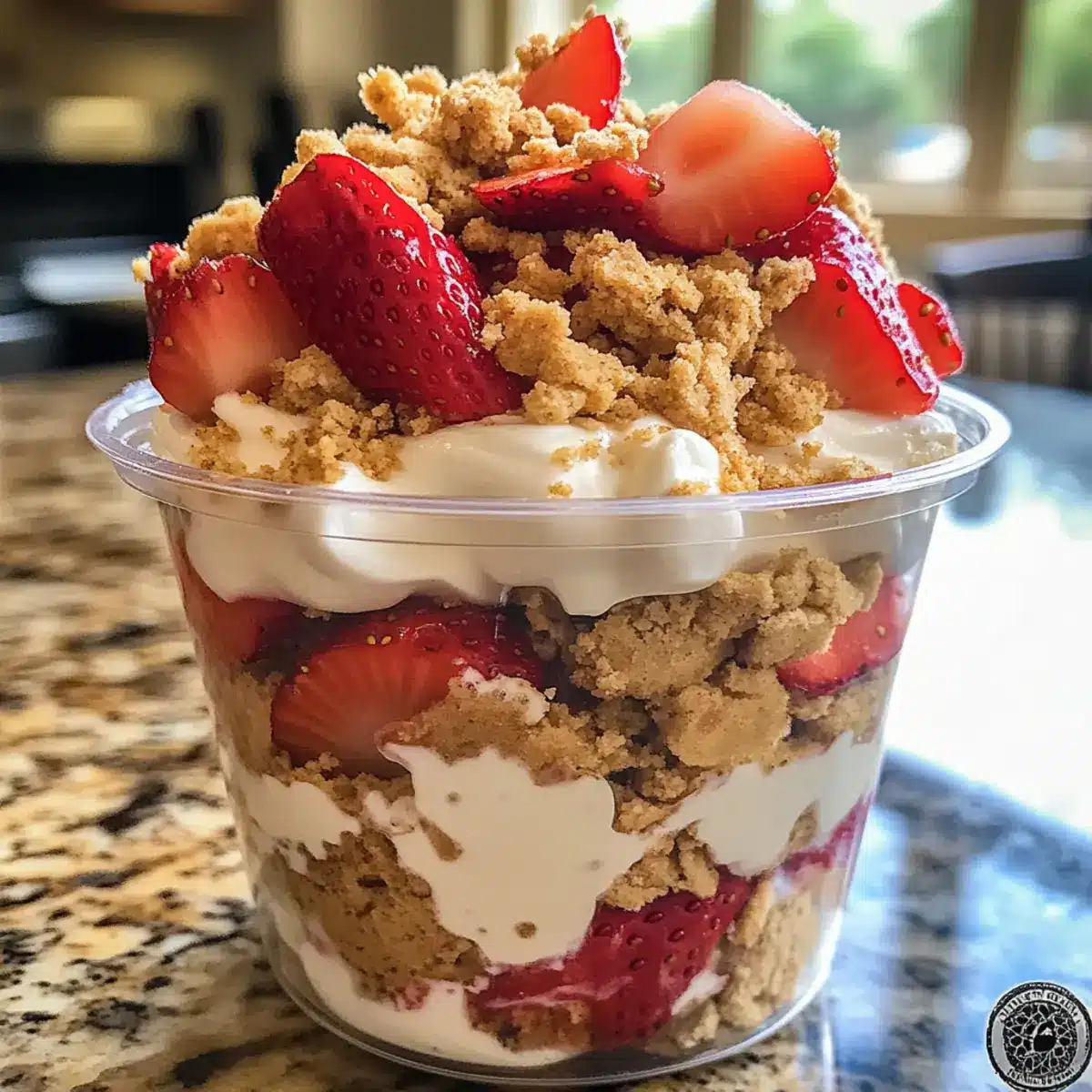 Strawberry Shortcake Pudding Cups