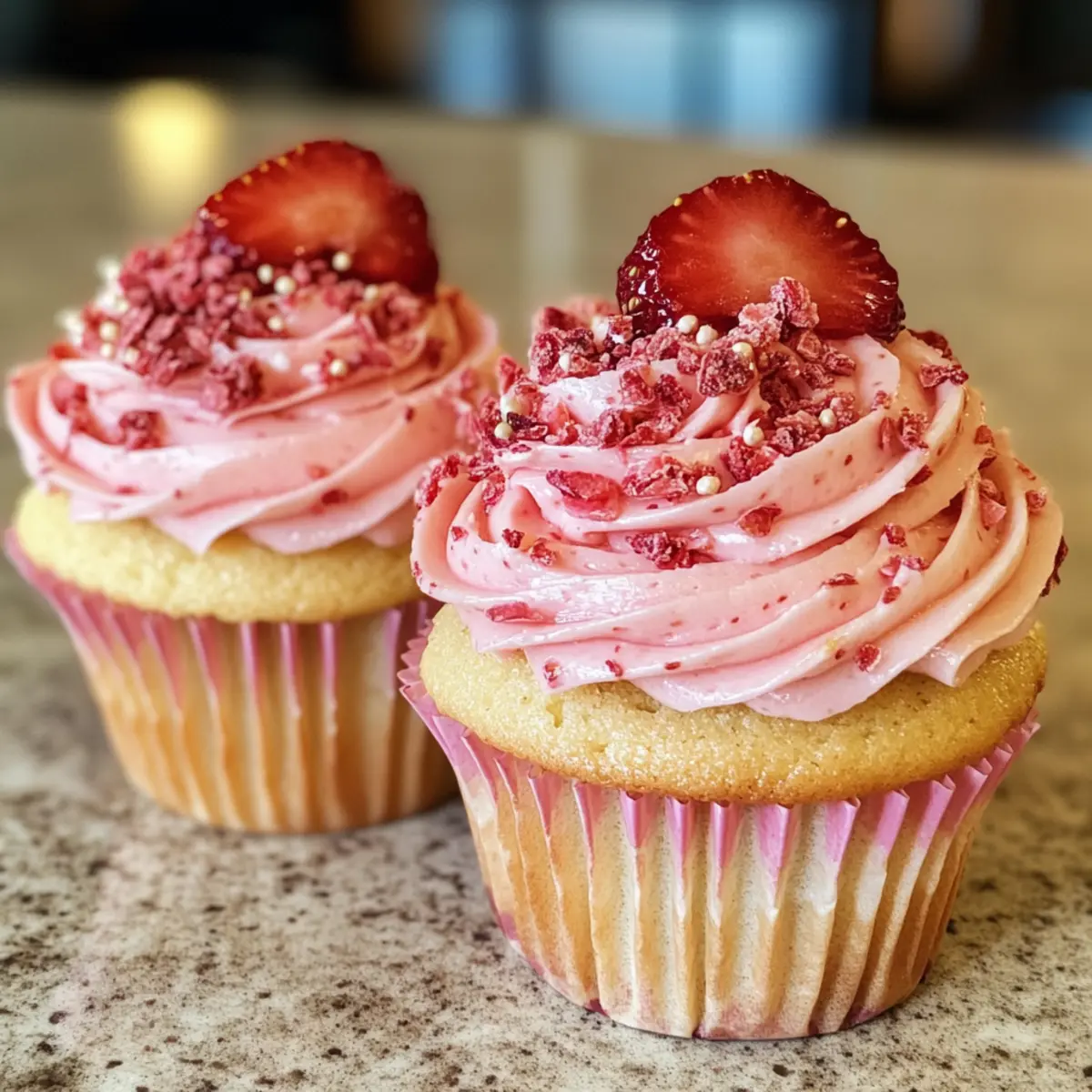 Strawberry Milkshake Cupcakes