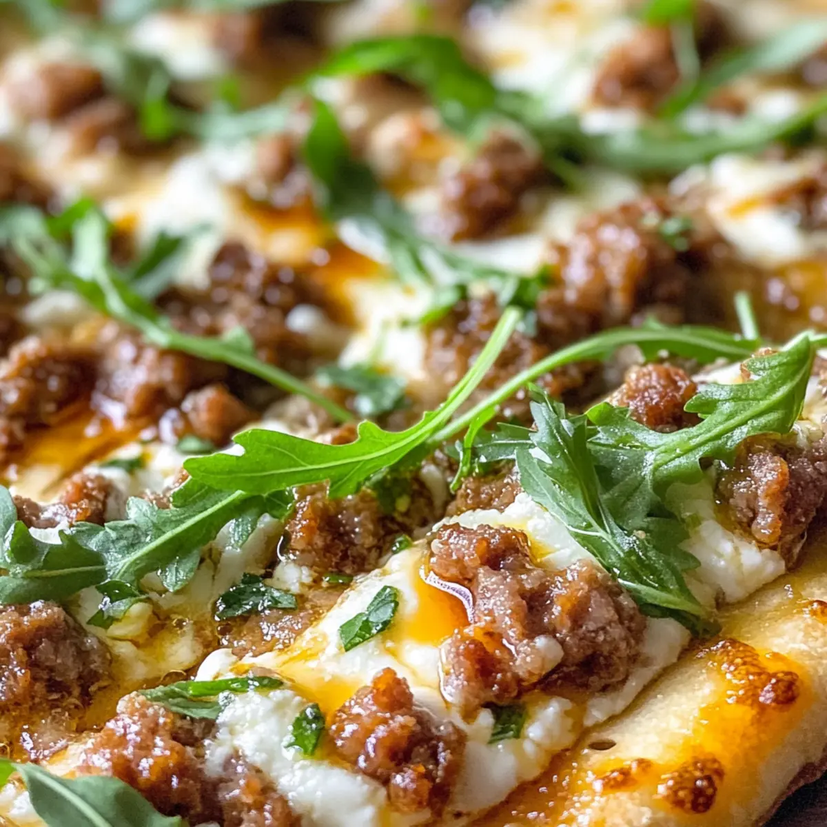 Hot Honey Ricotta Sausage Flatbread