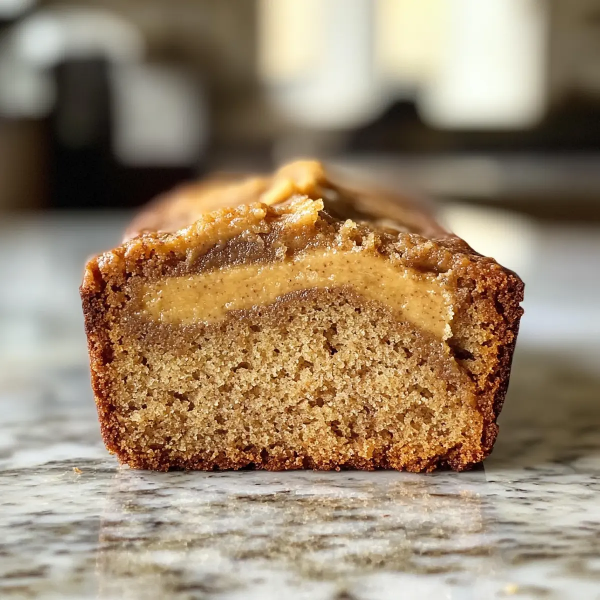 Swirled Cookie Butter Banana Bread