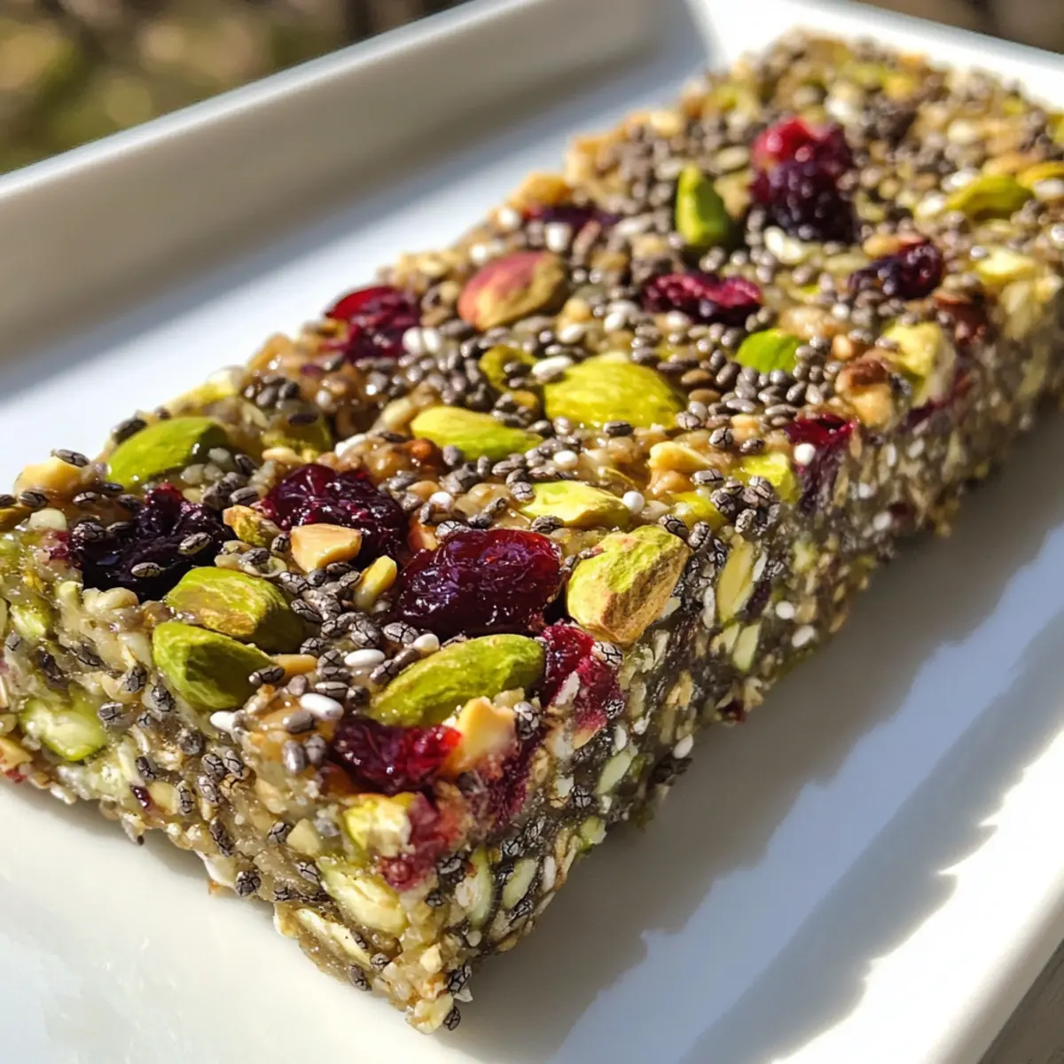 Pistachio Cranberry Chia Bars