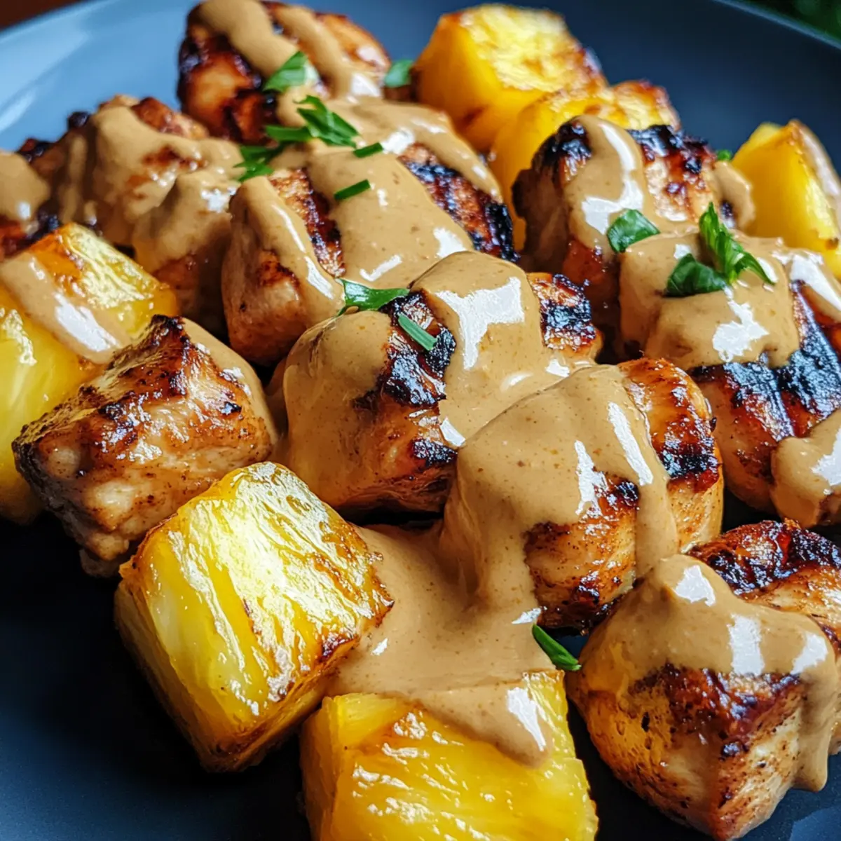 Thai Pineapple Peanut Satay Chicken