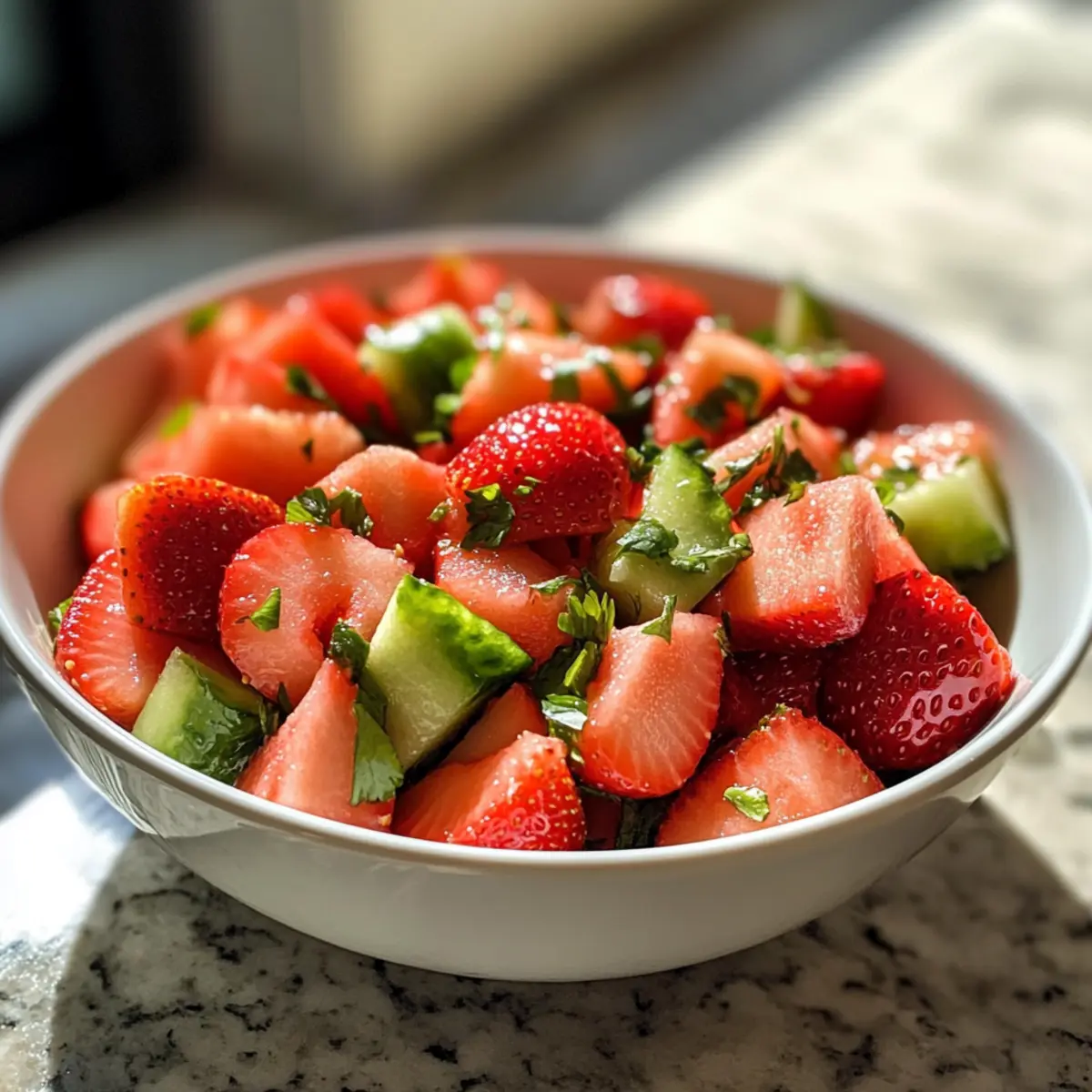 Strawberry Watermelon Salad with Refreshing Honey