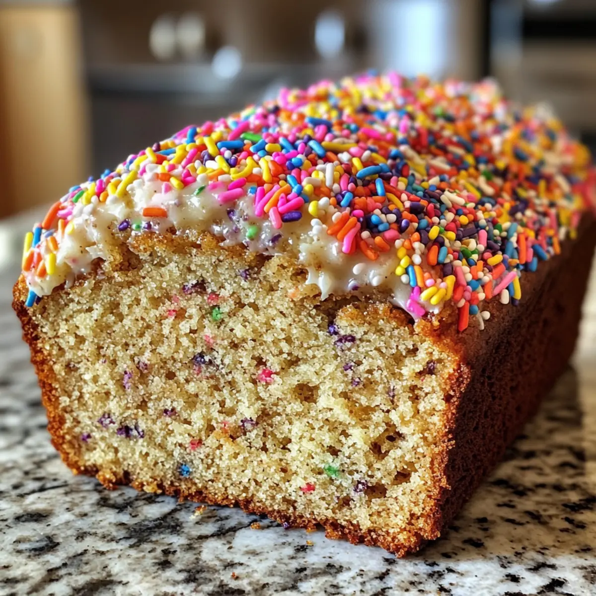 Brown Butter Birthday Cake Banana Bread