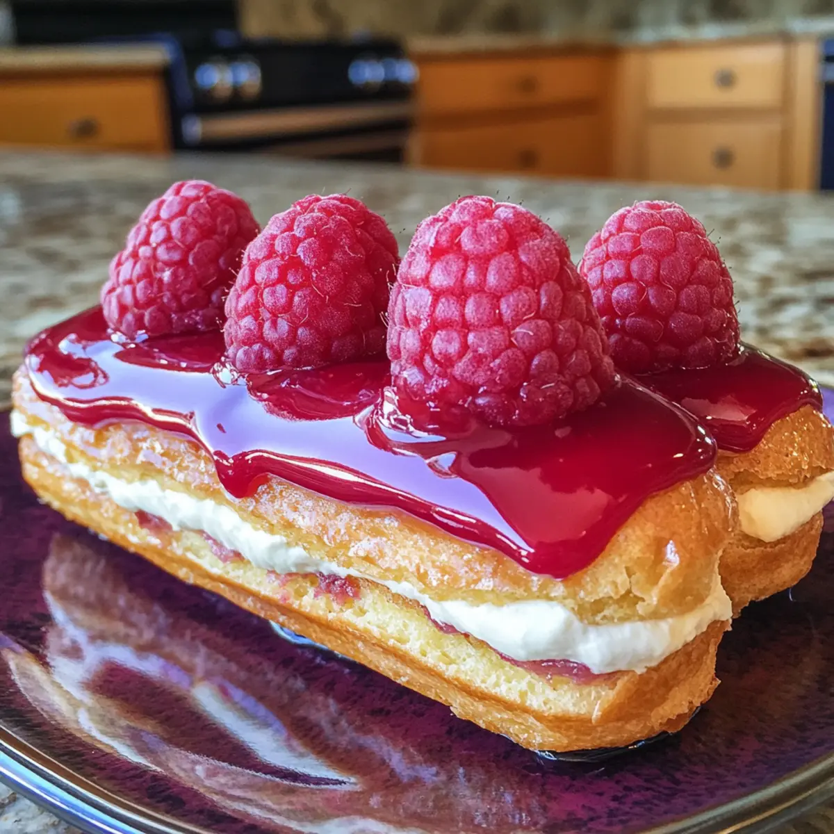 Lemon Raspberry Eclairs