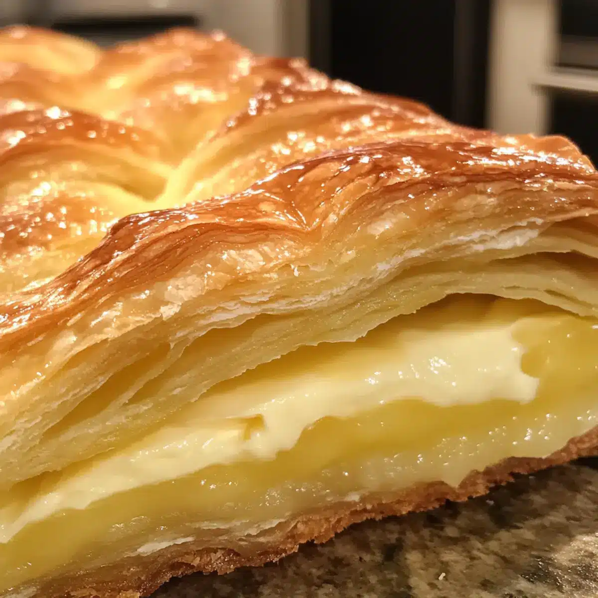 Lemon Cream Cheese Puff Pastry Braid