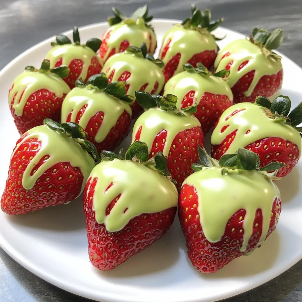 Matcha-Covered Strawberries