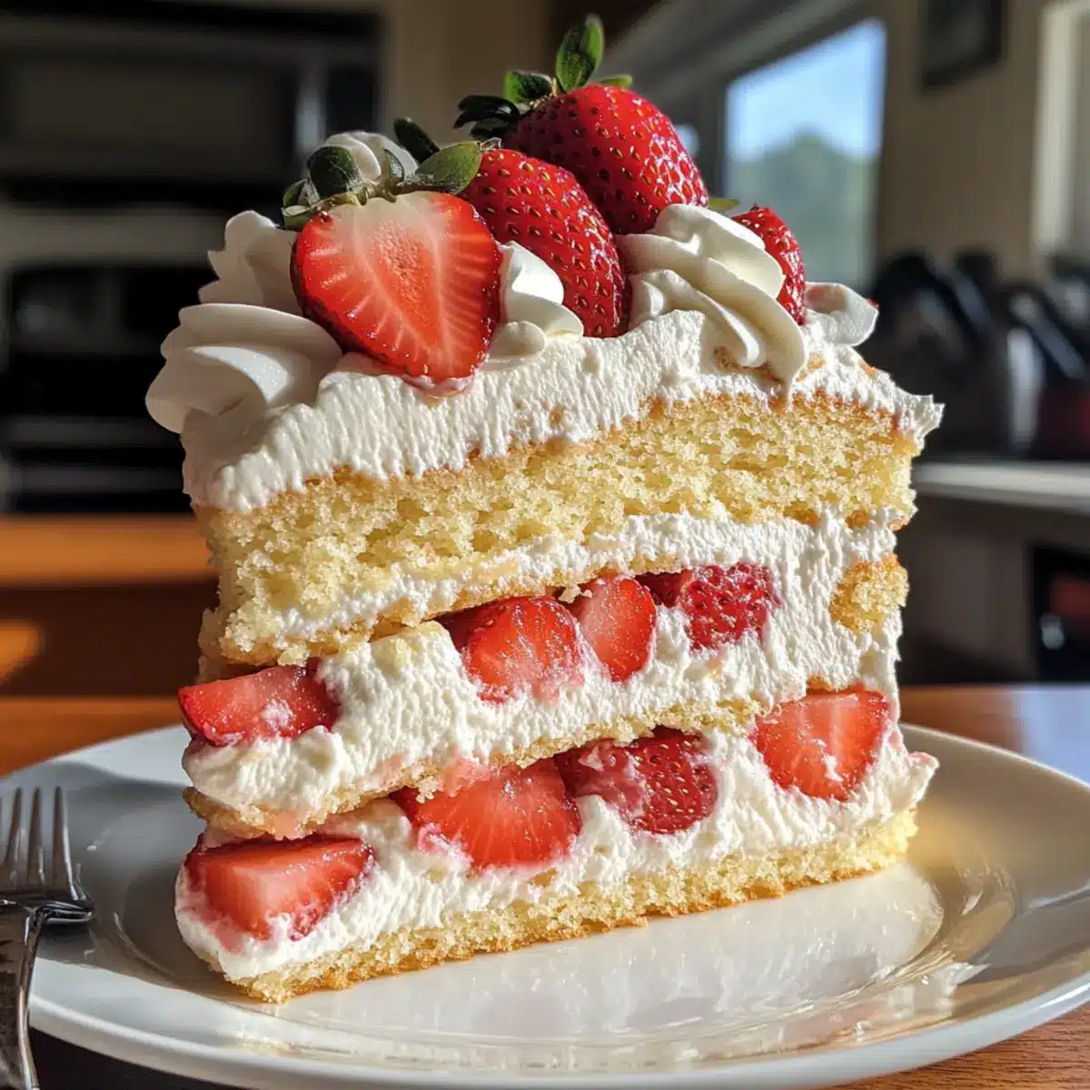 Strawberry Shortcake Layered Slice