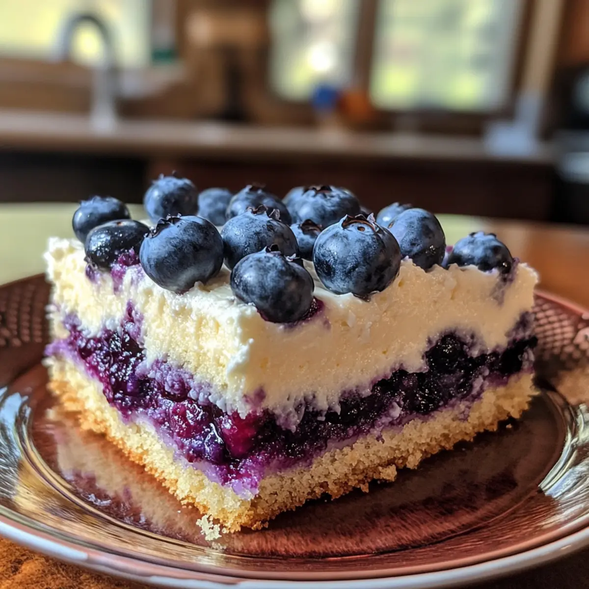 Blueberry Cream Cheese Cake Squares