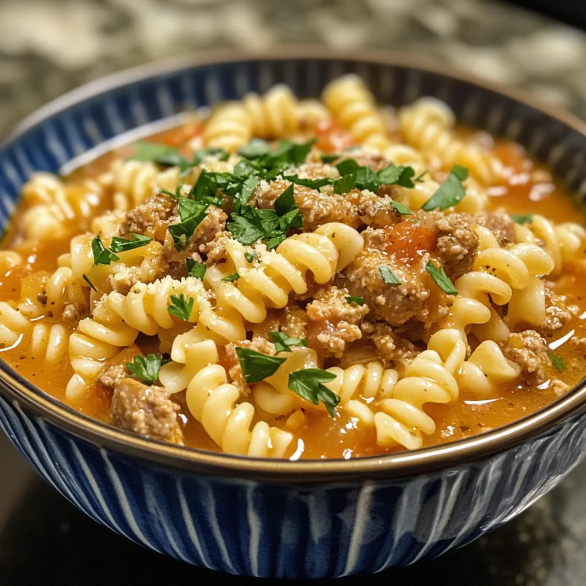 Creamy Parmesan Italian Sausage Soup