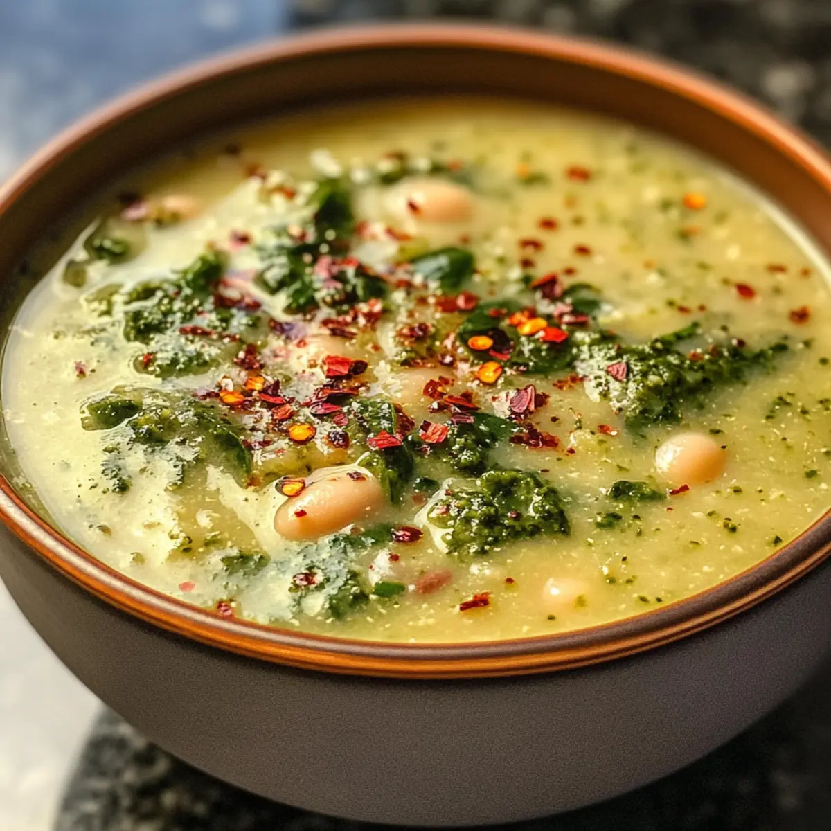 White Bean Pesto Soup