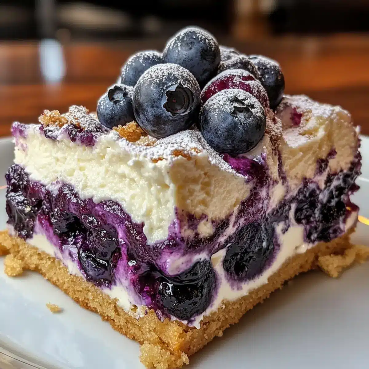 Blueberry Cream Cheese Cake Squares