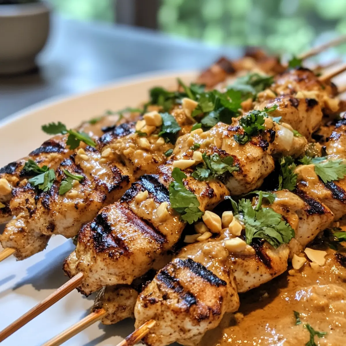 Thai Chicken Satay with Peanut Sauce