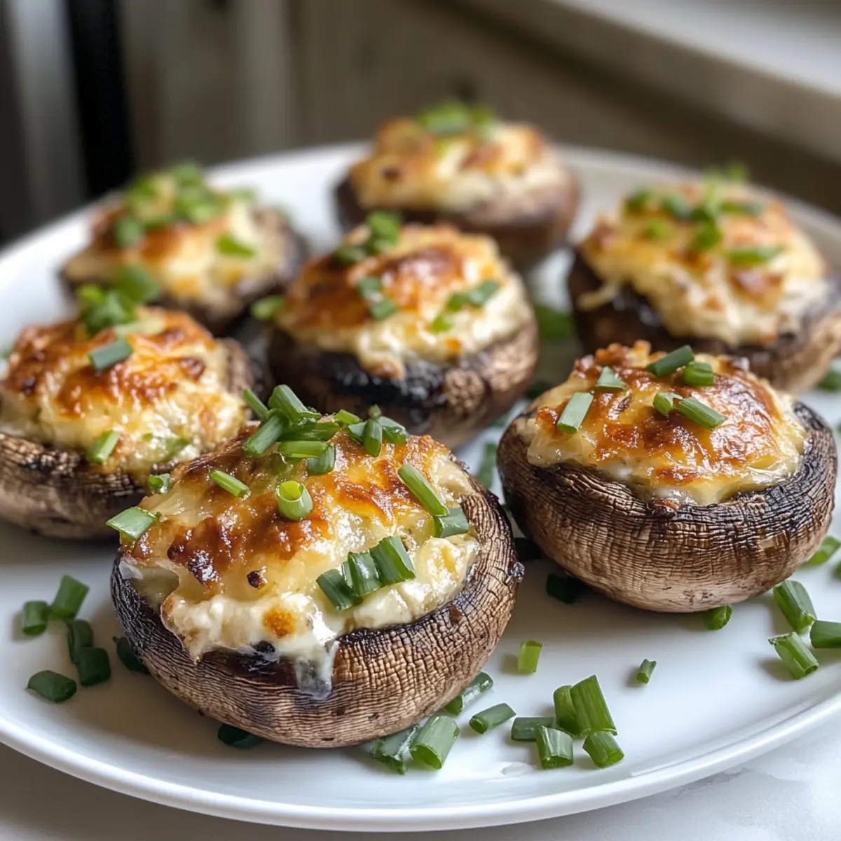 Air Fryer Stuffed Mushrooms