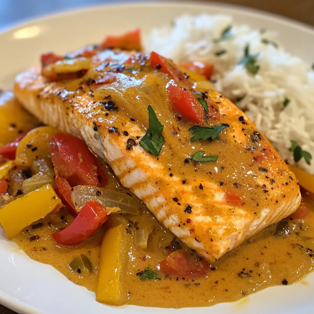 Caribbean-Style Coconut Curry Salmon