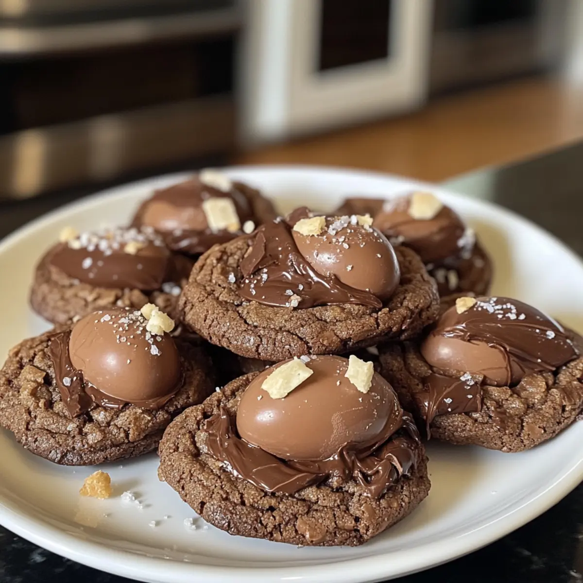 Chocolate Cadbury Egg Cookies
