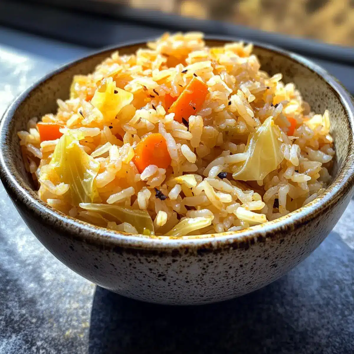 Greek Rice with Cabbage