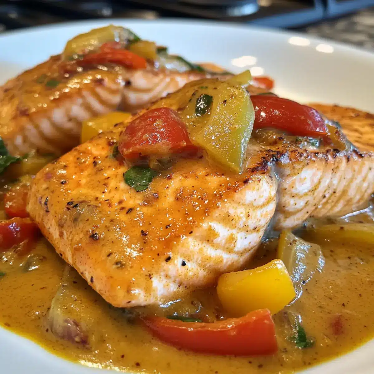 Caribbean-Style Coconut Curry Salmon