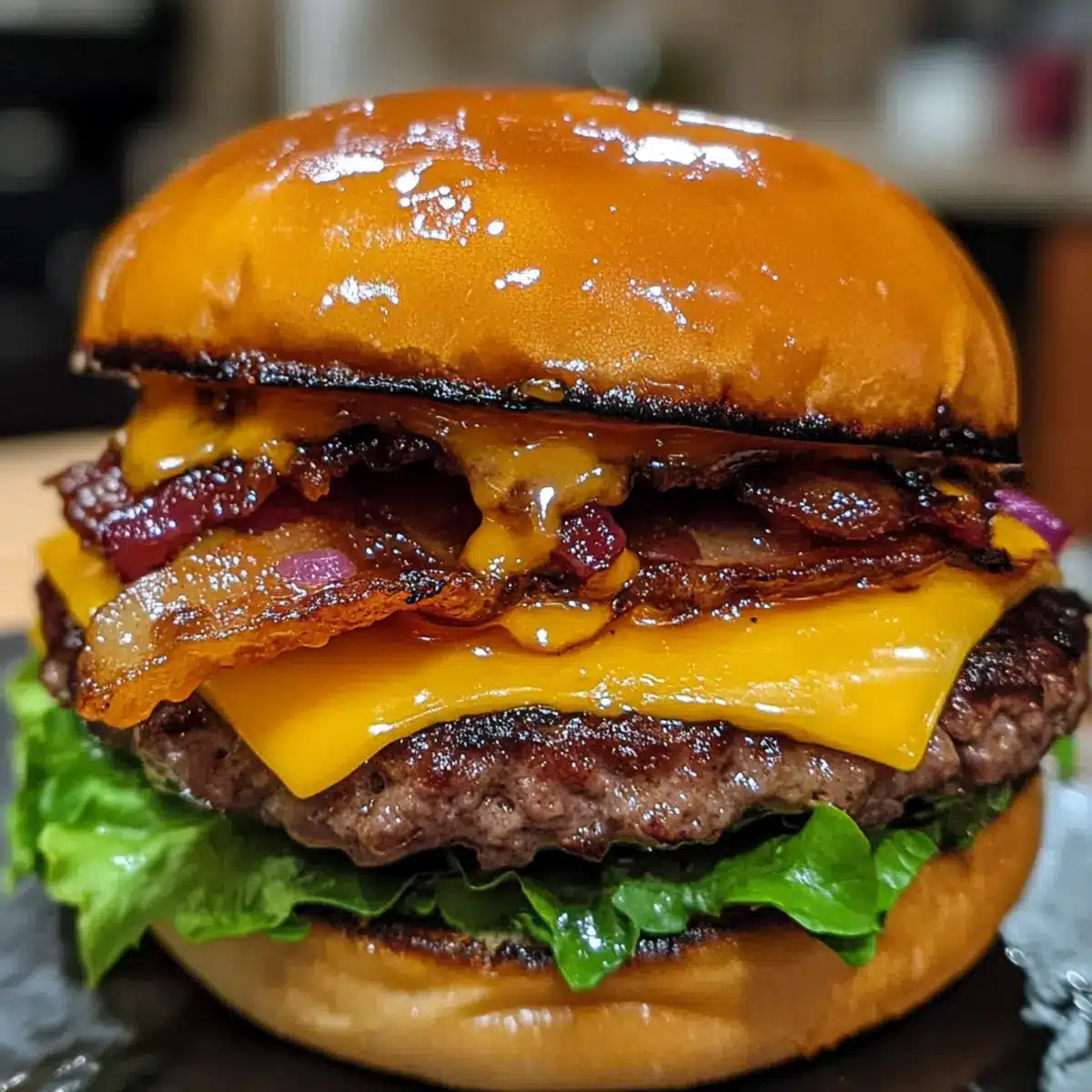 Whiskey Maple Bacon Burger