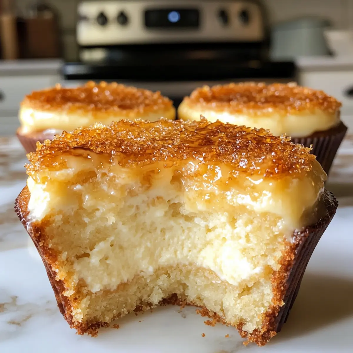 Vanilla Bean Creme Brulee Cheesecake Cupcakes