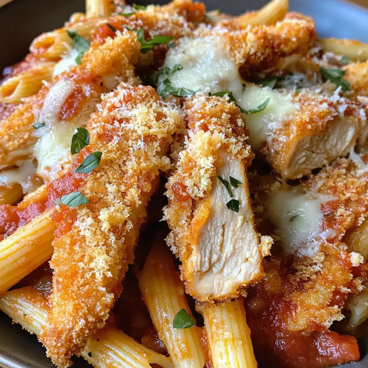 Baked Chicken Parmesan Pasta