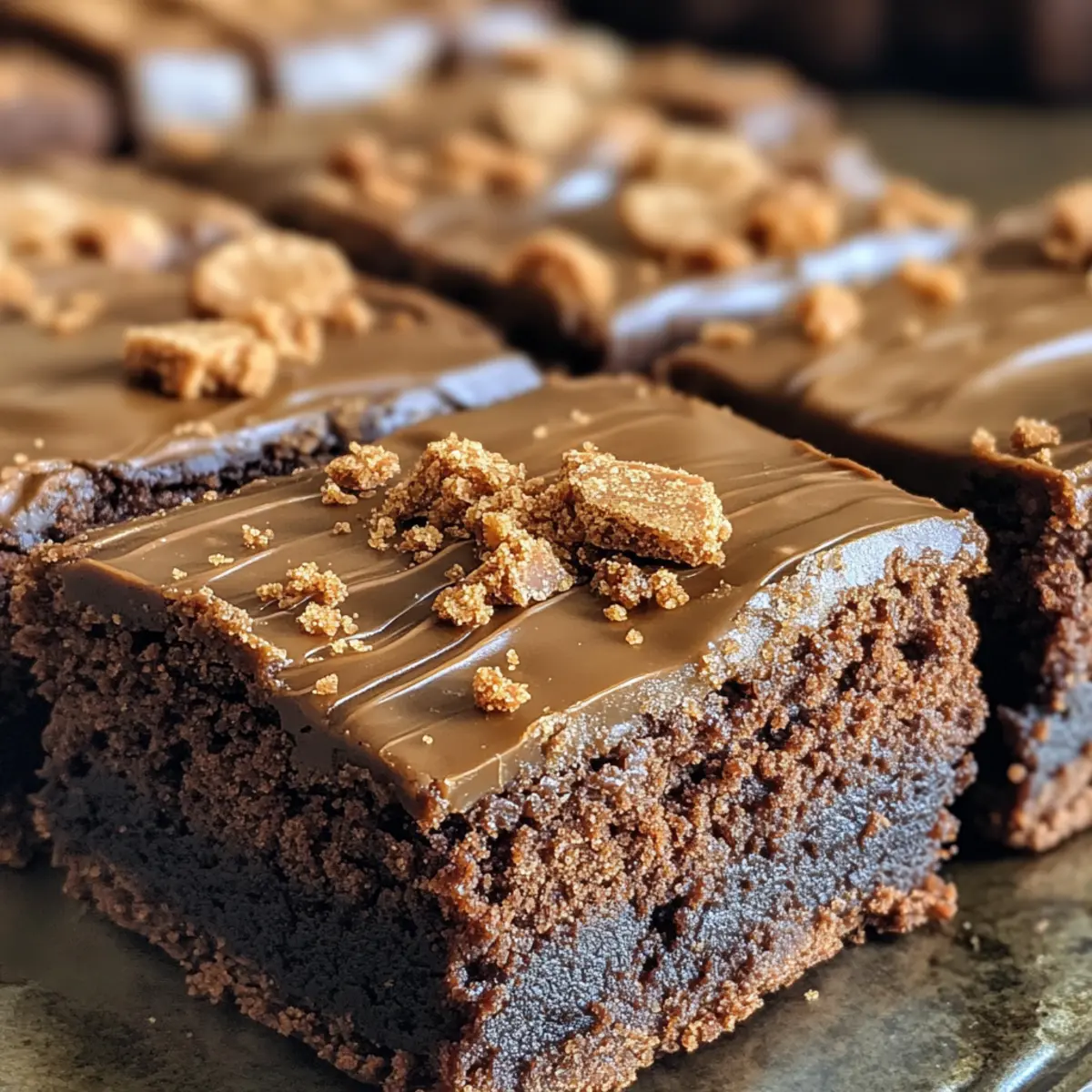 Indulge in Gooey Biscoff Brownies for a Sweet Surprise