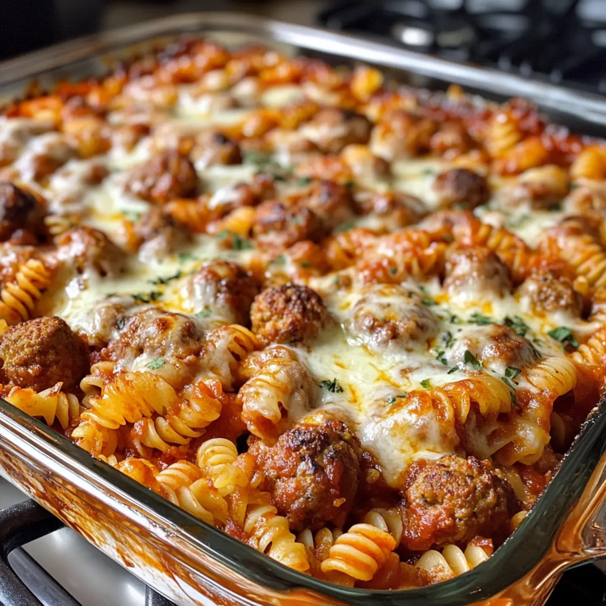 Dump and Bake Meatball Casserole