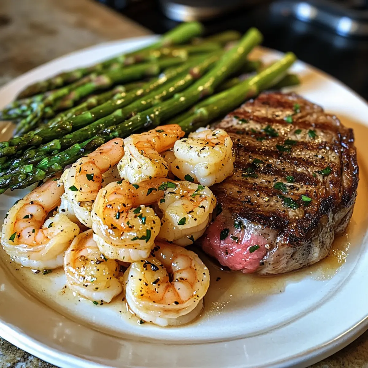 Mouthwatering Garlic Butter Shrimp and Steak