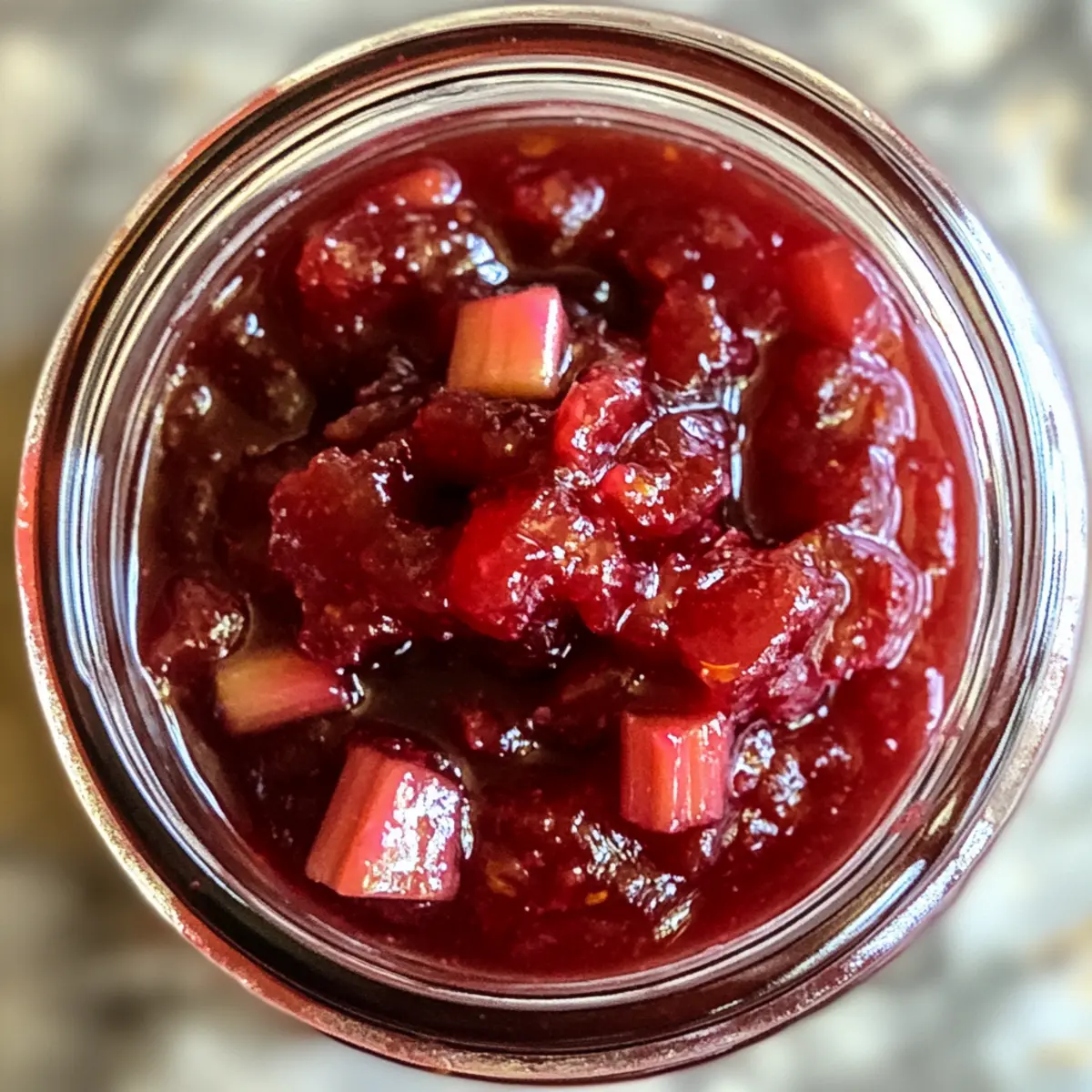 Traditional Rhubarb Jam with Orange Juice