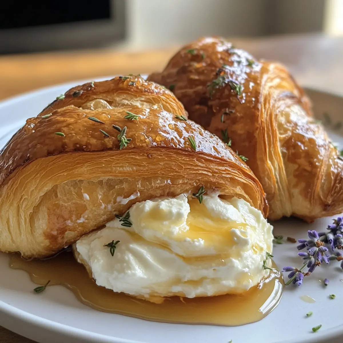 Whipped Ricotta with Honey Croissants