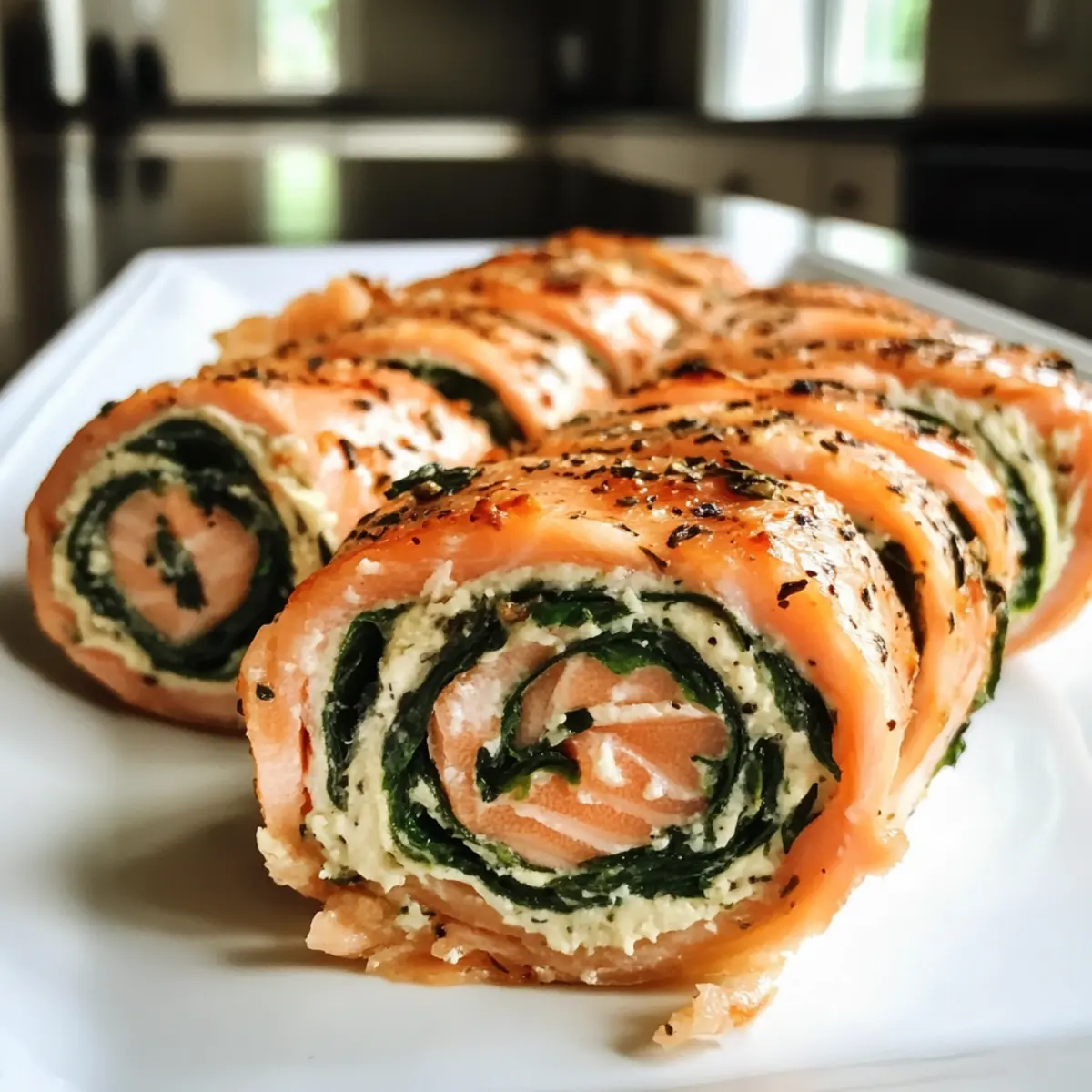 Stuffed Salmon Pinwheels
