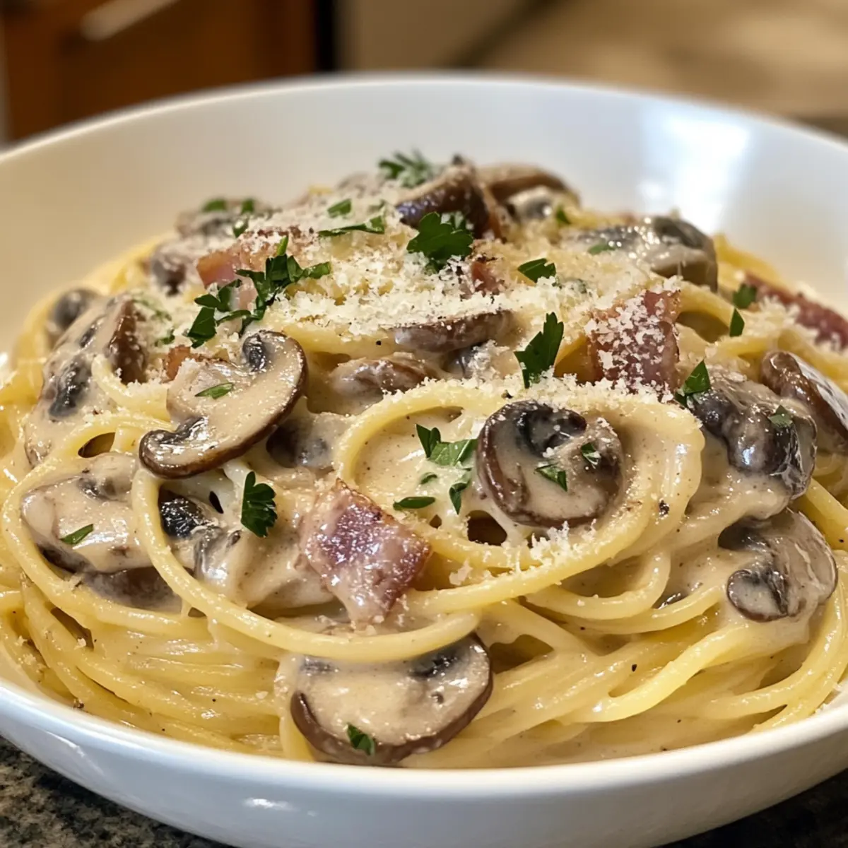 Italian Mushroom Carbonara