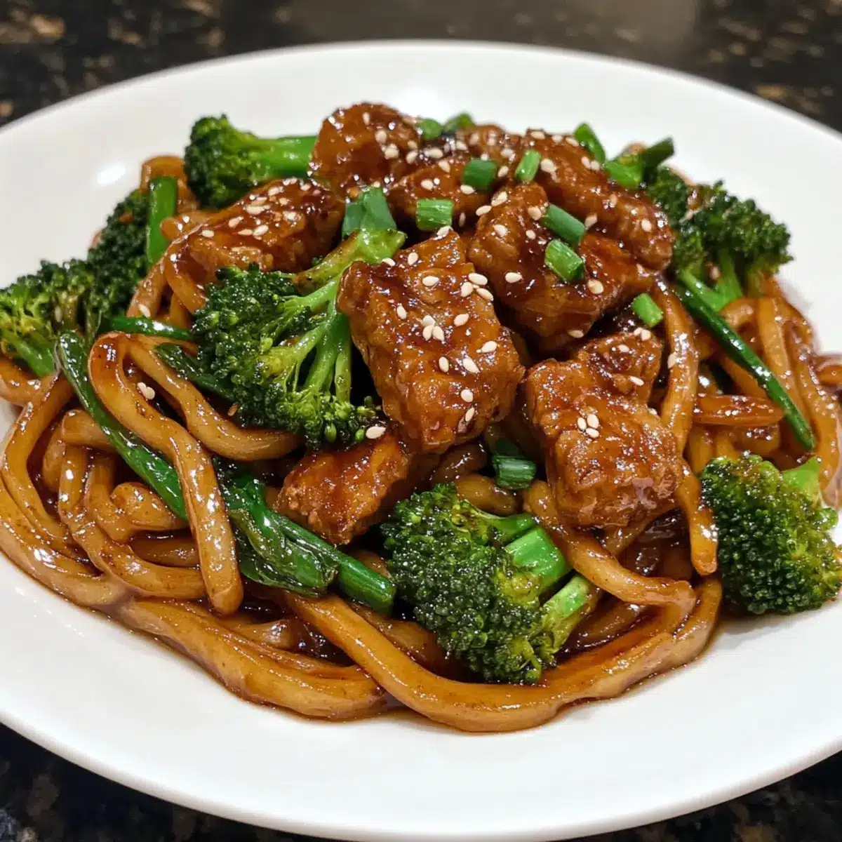Vegan Sesame Yaki Udon Noodles