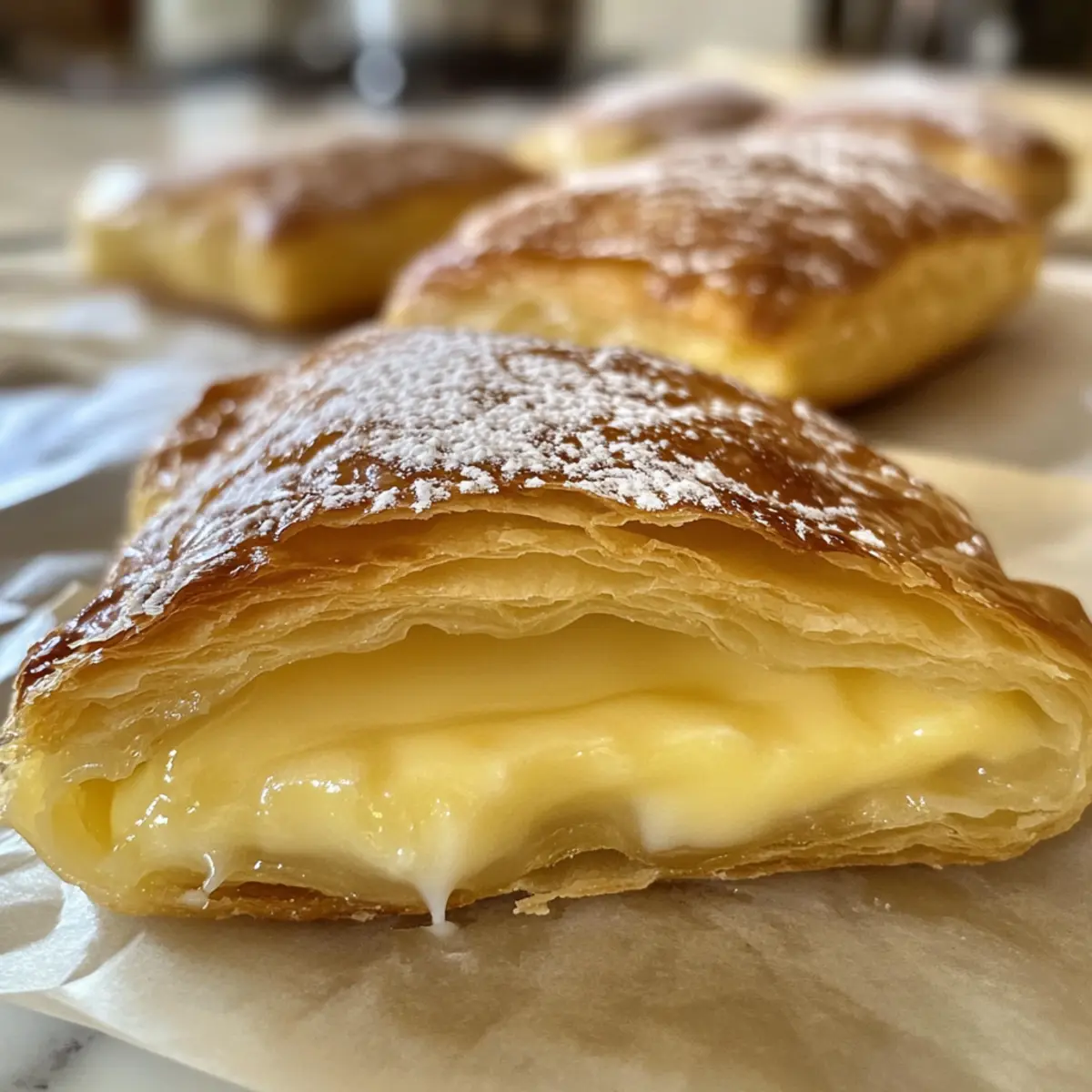 Cream Bombs Filled with Vanilla Custard