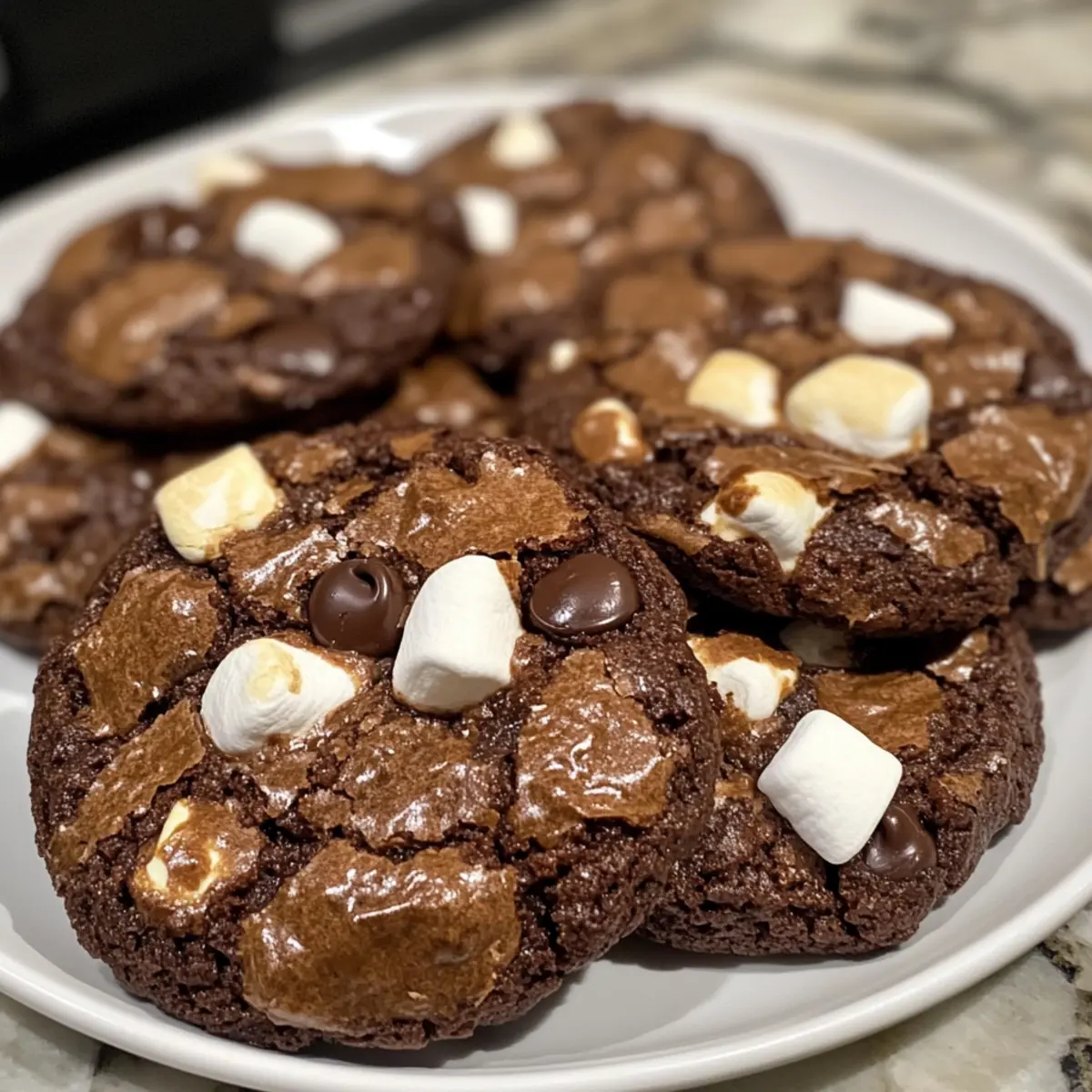 Hot Cocoa Brownie Cookies