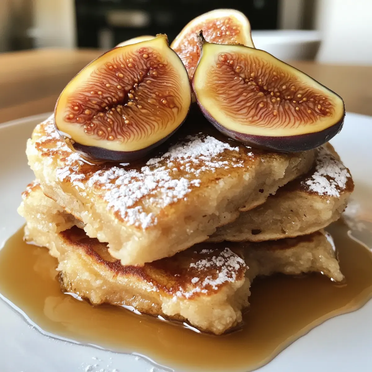 Fluffy Vanilla Bean And Fig Pancakes