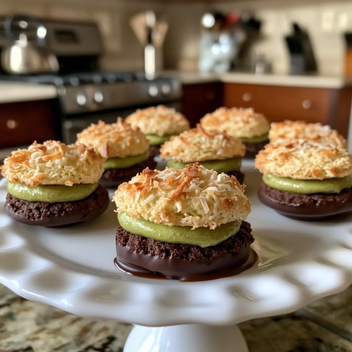 Matcha Coconut Macaroons