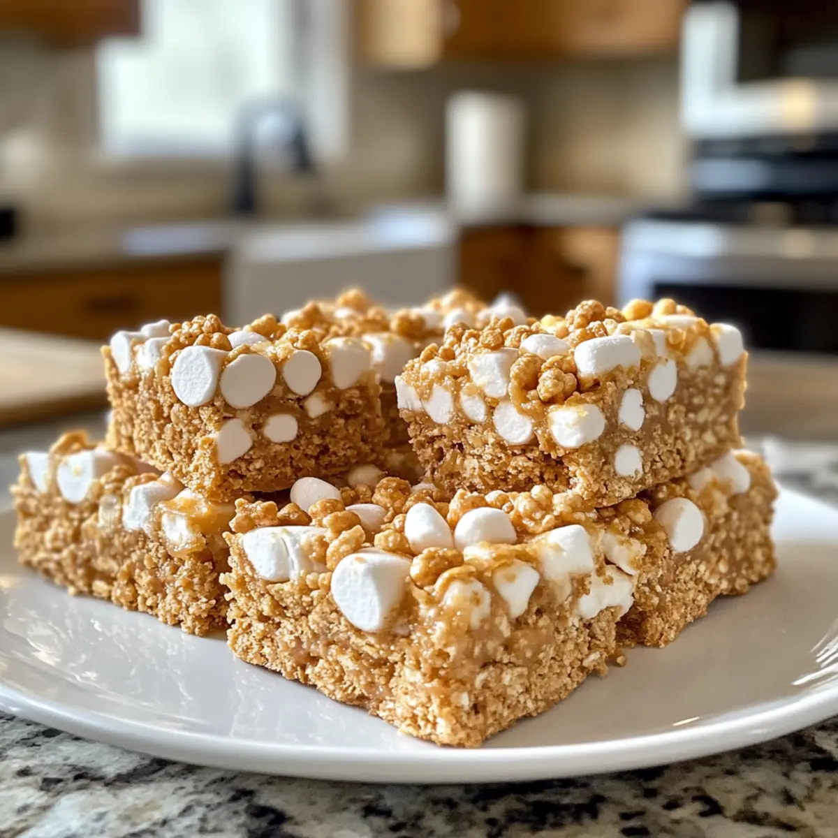 Peanut Butter Cornflake Marshmallow Bars