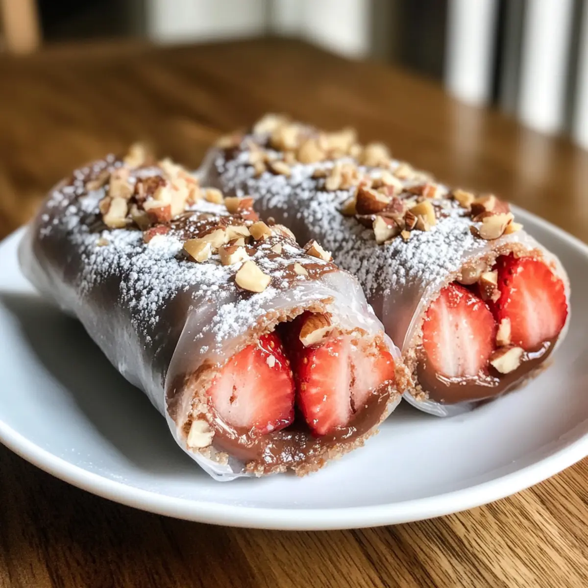 Soft Nutella Strawberry Wraps