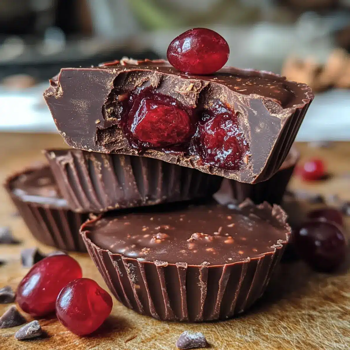 Cherry Filled Chocolate Coconut Butter Cups